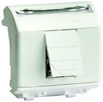 Розетка компьютерная для кабель-канала DKC Brava 1-м. 2 мод. RJ45 5е белый картинка